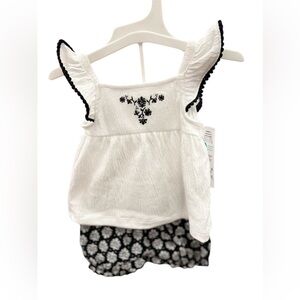 Carter's White and Blue Matching Set with Diaper Covers